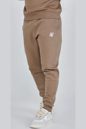 SikSilk Męskie Brązowe Joggery Essentials XS