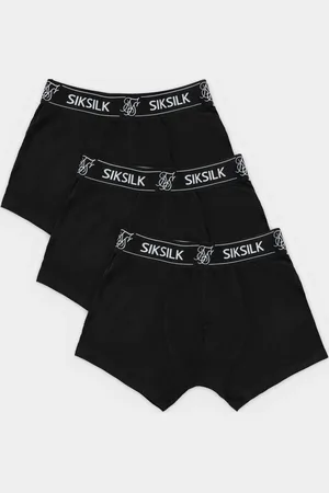 SikSilk Męskie Czarne Bokserki 3-Pack S