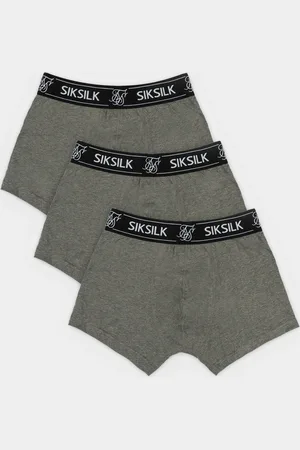 SikSilk Męskie Szare Opakowanie 3 Bokserek S