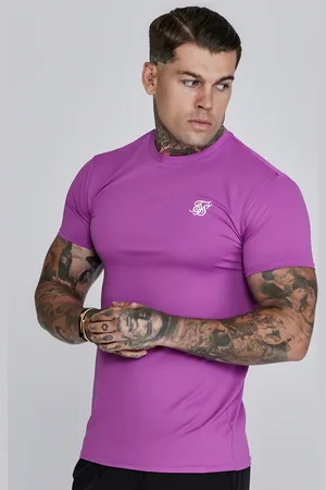 SikSilk Męski Różowy T-Shirt Dopasowany Muscle Fit S