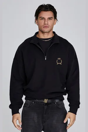 SikSilk Sweter z kwartalnym zamkiem błyskawicznym XS
