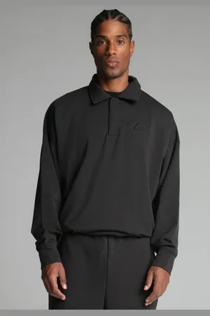 SikSilk Męska Bluza Wyprana Czarna XS