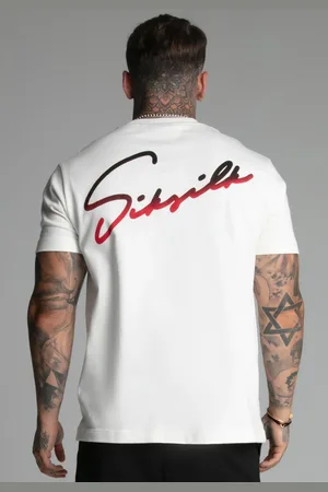 SikSilk Męski T-Shirt Ecru S