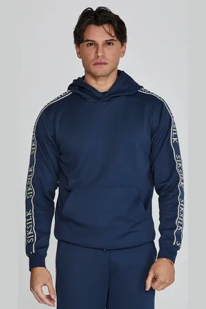 SikSilk Męska Bluza z Kapturem w Kolorze Marynarskim L