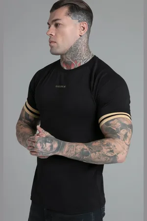 SikSilk Czarna koszulka męska Tournament