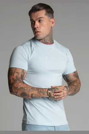 SikSilk Męski T-Shirt Niebieski XS