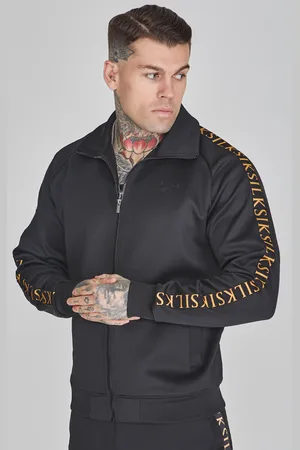 SikSilk Męska Czarna Bluza z Pełnym Zamkiem S