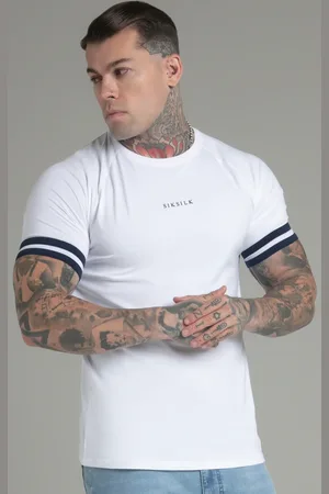 SikSilk Biała koszulka męska Tournament