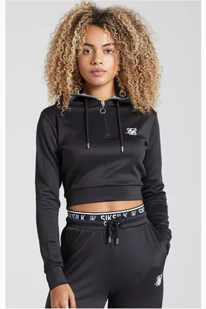 SikSilk Tape 1/4 Zip Track Top - Czarny XXS