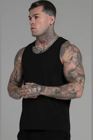 SikSilk Zestaw 2 czarnych bezrękawników męskich