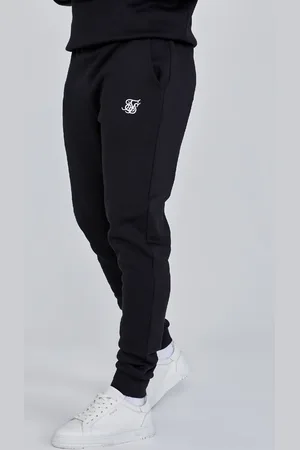 SikSilk Czarny jogger męski Essential z mankietami