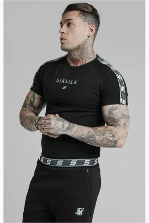 SikSilk S/s Wystawa Raglan Gym Tee - Czarna XL