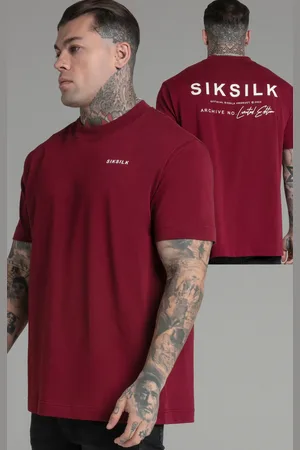 SikSilk Bordowa koszulka męska Limited Edition
