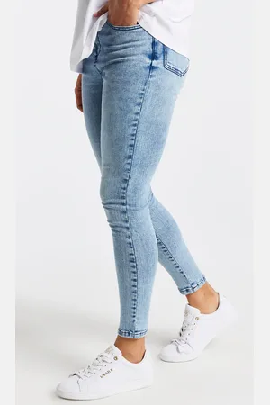 SikSilk Jasne wąskie jeansy damskie