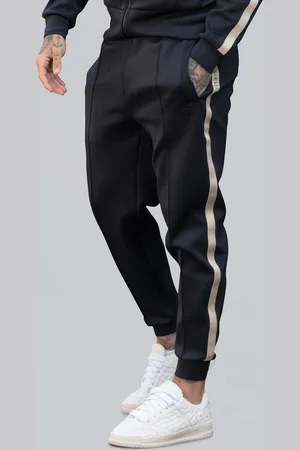 SikSilk Czarne joggery męskie Smart