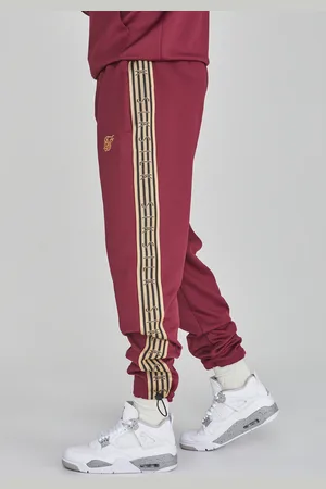 SikSilk Męskie Dżoggery w Kolorze Burgundowym L