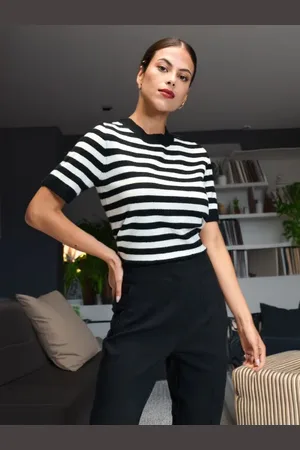 Sinsay Sweter z krótkim rękawem