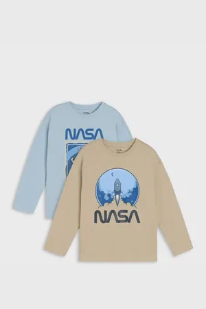 Sinsay Koszulka z długimi rękawami NASA 2 pack