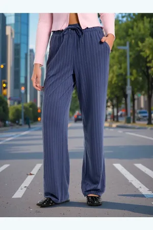 Sinsay Spodnie wide leg w pionowe paski