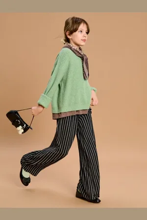 Sinsay Spodnie wide leg w pionowe paski