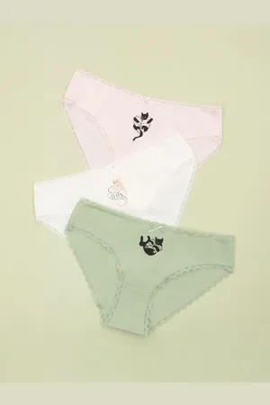 Sinsay Figi z nadrukiem kota 3 pack