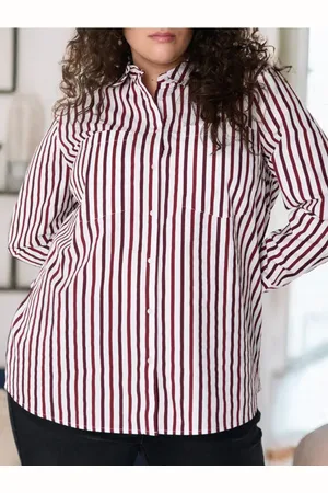 Sinsay Bawełniana koszula w paski PLUS SIZE