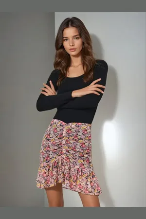 Sinsay Spódnica mini w kwiaty