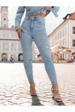 Sinsay Jeansy z przetarciami Skinny fit