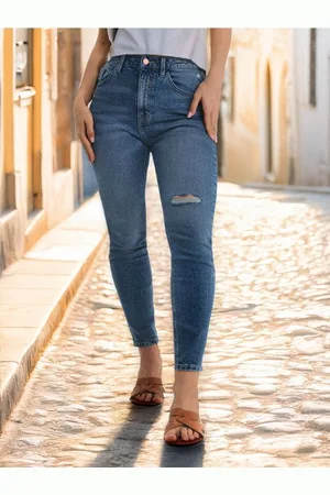 Sinsay Jeansy z przetarciami Skinny fit