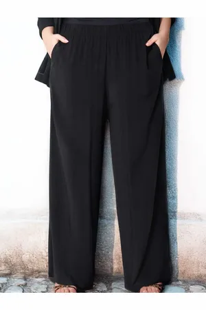 Sinsay Wiskozowe spodnie wide leg PLUS SIZE