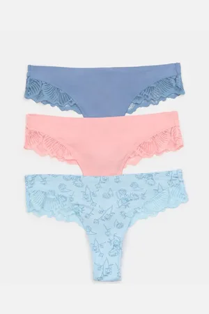 Sinsay Majtki brazyliany z koronką 3 pack