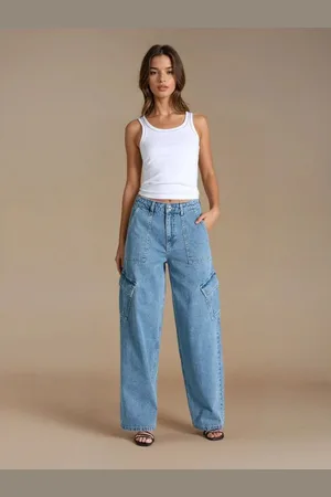 Sinsay Jeansy cargo high waist