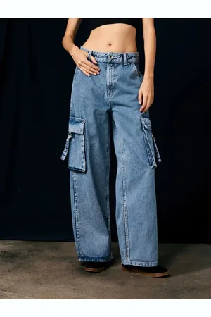 Sinsay Jeansy wide leg cargo
