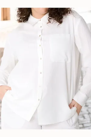 Sinsay Koszula z domieszką lnu PLUS SIZE