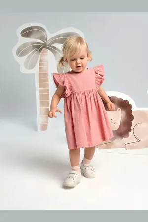 Sinsay Sukienka ze strukturalnej tkaniny z ozdobnymi falbanami
