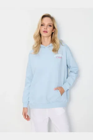 Sinsay Bluza hoodie z napisem na plecach