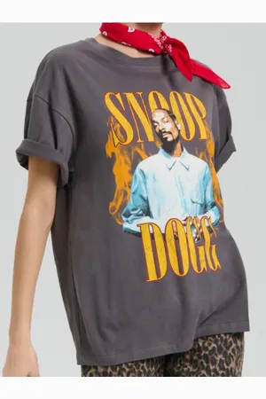 Sinsay Bawełniana koszulka z nadrukiem Snoop Dogg
