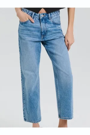 Sinsay Jeansy straight cropped high waist