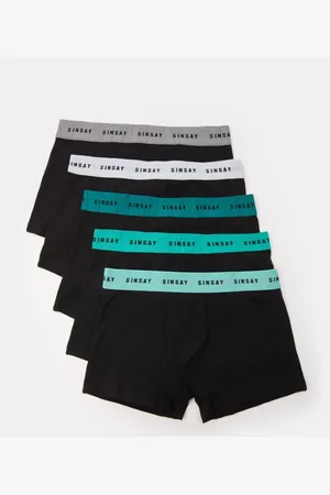 Sinsay Bokserki z kolorową elastyczną gumą w pasie 5 pack