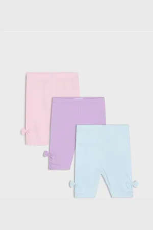 Sinsay Krótkie legginsy z ozdobnymi kokardami 3 pack