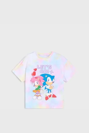 Sinsay Koszulka tie-dye Sonic The Hedgehog