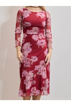 Sinsay Sukienka midi w kwiaty
