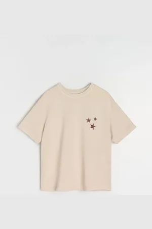 Sinsay Bluza z krótkim rękawem i napisem na plecach
