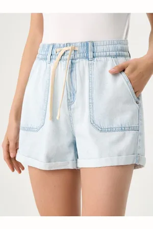 Sinsay Szorty jeansowe paperbag high waist