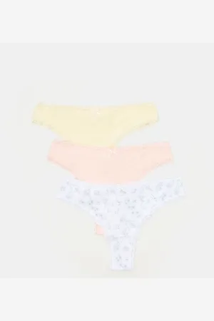 Sinsay Bawełniane majtki brazyliany 3 pack