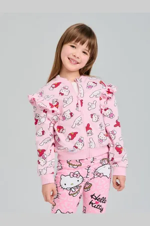 Sinsay Bluza z ozdobnymi falbanami Hello Kitty