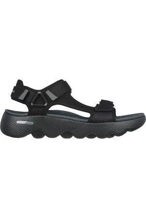 Skechers Mężczyźni GO WALK Massage Fit SandaÅ‚y w Czarny/Szary
