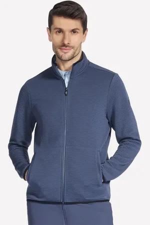 Skechers Mężczyźni The Hoodless bluza z kapturem Ottoman Kurtka w Niebieski/Czerwony