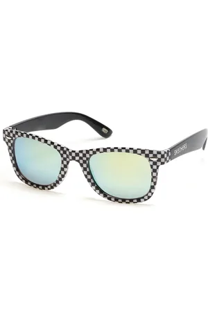 Skechers Checkered Wayfarer okulary przeciwsłoneczne w Czarny/Bialy