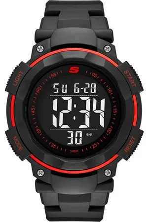 Skechers Mężczyźni Ruhland zegarek w Czarny/Czerwony Watch